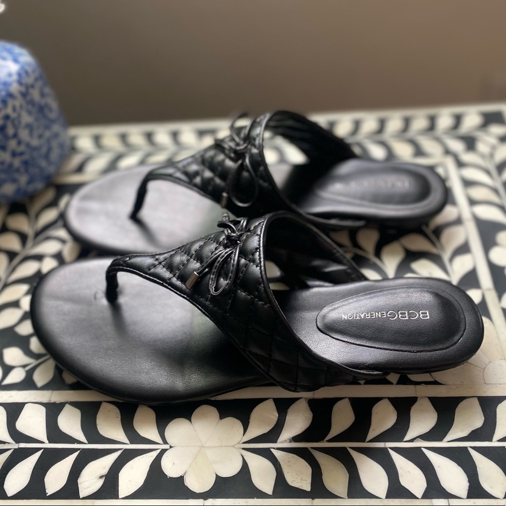 Bcbgeneration Black Leather Sandals. - image 5